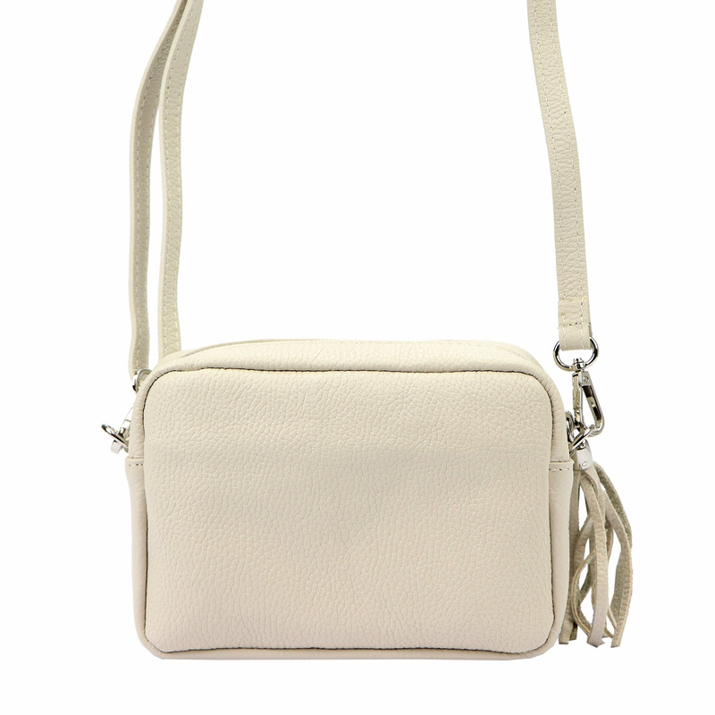 Damska listonoszka torebka Skórzana z brelokiem frędzlem i kieszeniami Luka