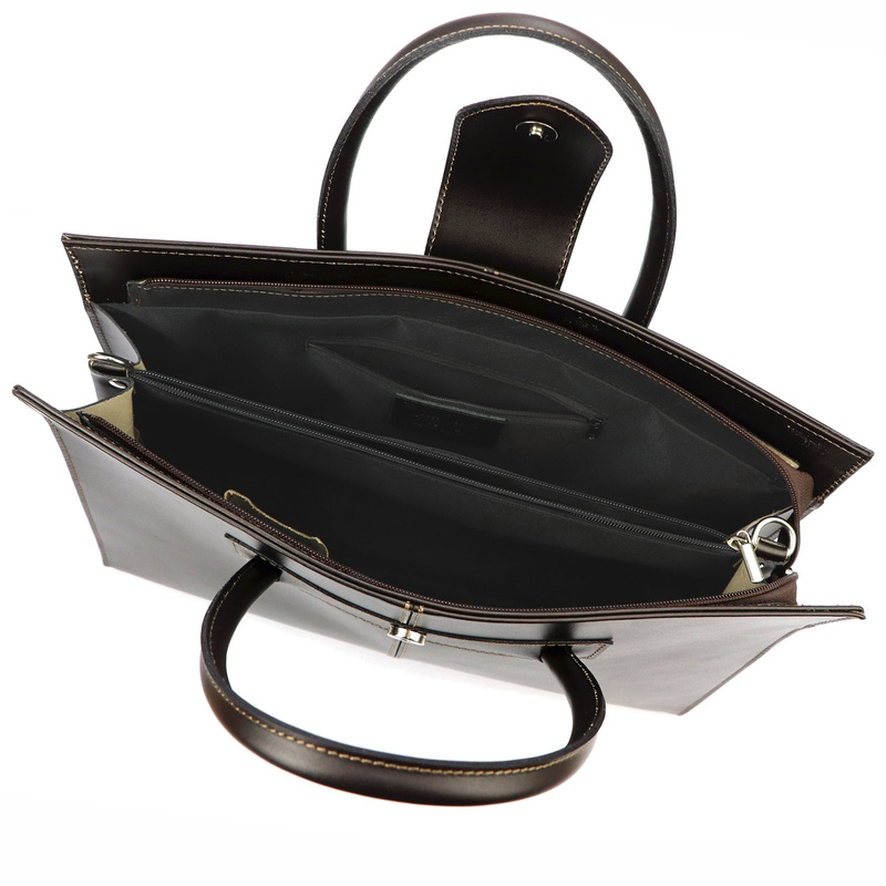 Camilla damski kuferek torba na dokumenty do pracy skóra naturalna duża