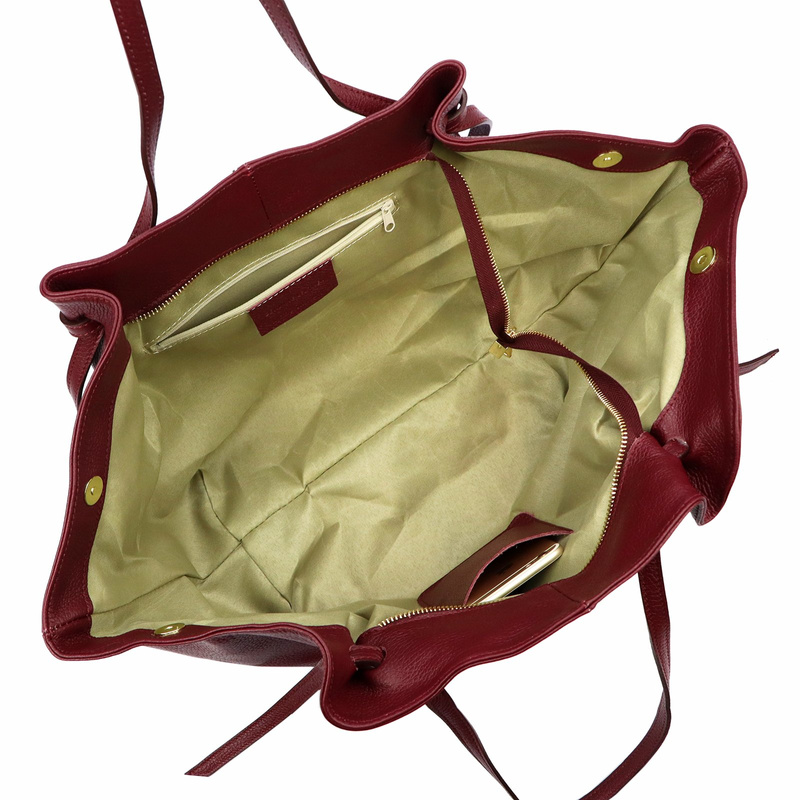 Vera Pelle damska shopperbag skóra naturalna miękka duża torebka na ramię