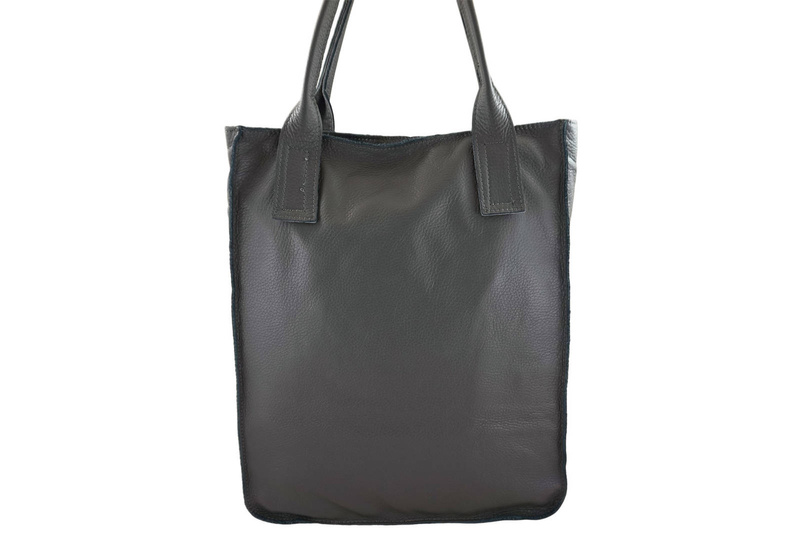 Torba shopper bag do pracy - Szara ciemna