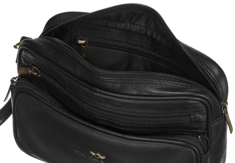 Saszetka męska z naturalnej skóry Peterson PTN 1056-NDM