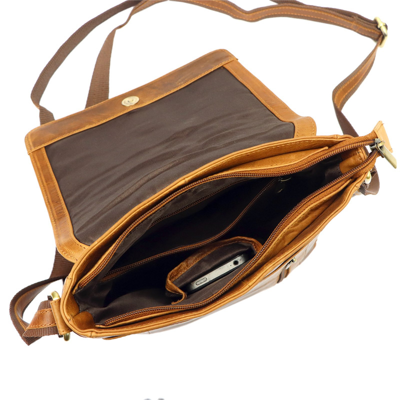 Nordee saszetka męska skóra naturalna torba na ramię miejska z kieszeniami