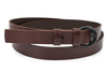 Beltimore skórzany damski pasek czarny 2,5 cm burgundowy A64 : Kolory - brązowy, beżowy, Rozmiar pasków - r.105-120 cm