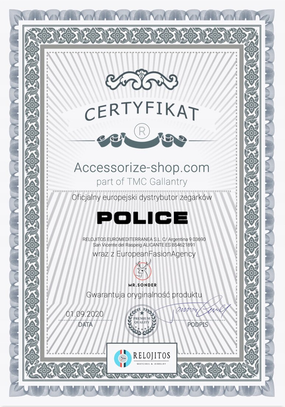 Biżuteria POLICE PEAGN2211611. Naszyjnik, Kolor szary. Mężczyzna.