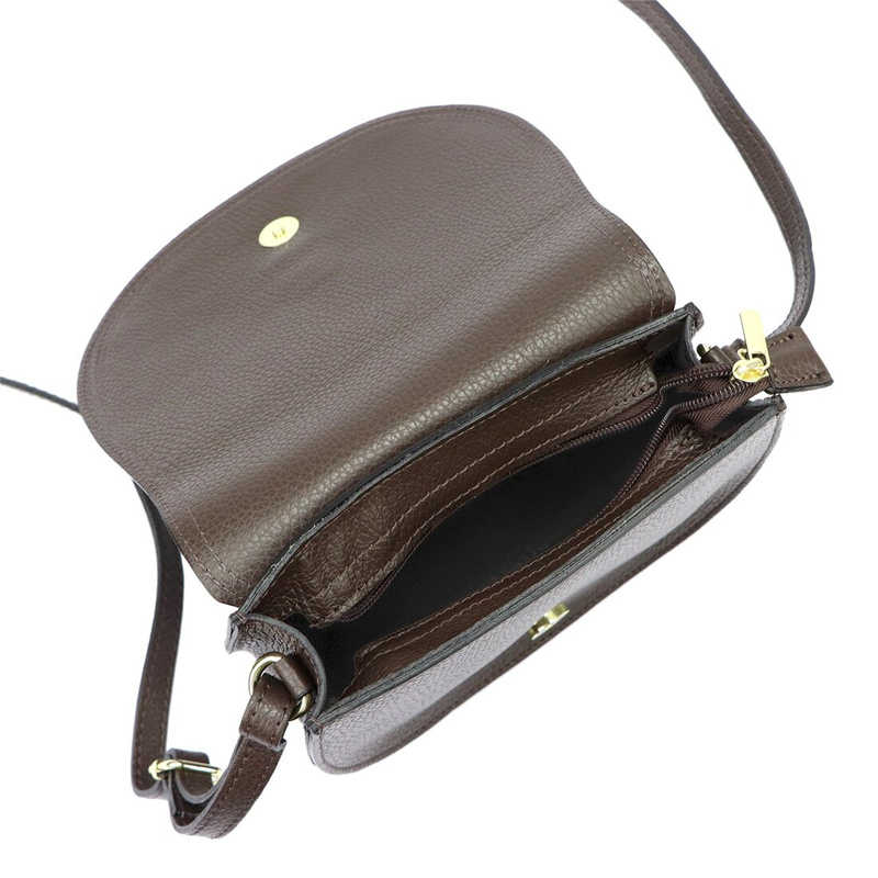 Gregorio skórzana damska listonoszka torebka zamykana klapą na magnes