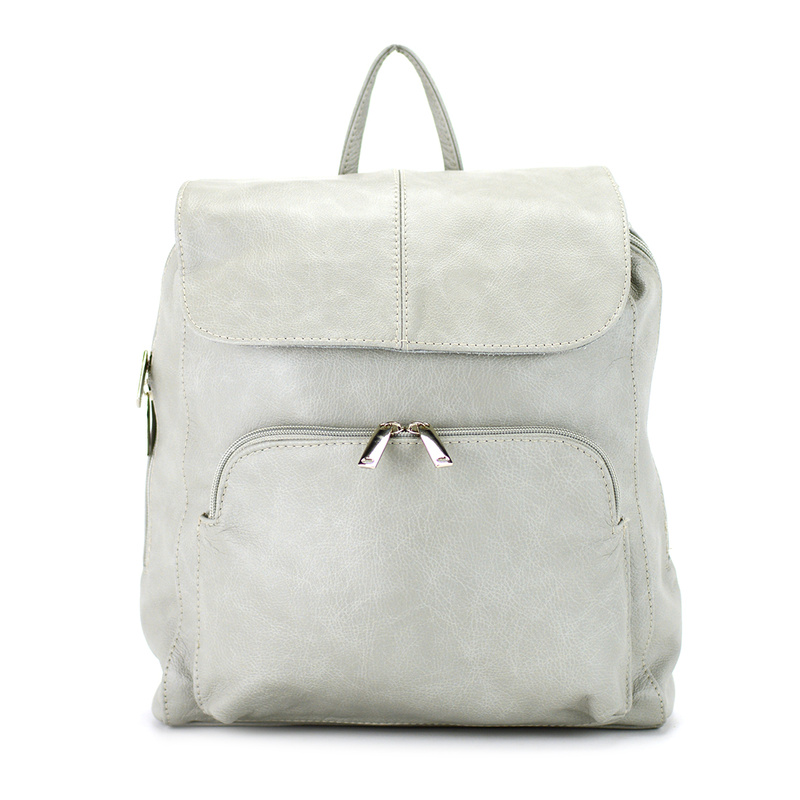 Voyager Miejski damski plecak ze skóry naturalnej z kieszeniami