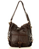 Torba skórzana dla wymagających z opcją plecak old school leather bag - MARCO MAZZINI ciemny brąz caffe