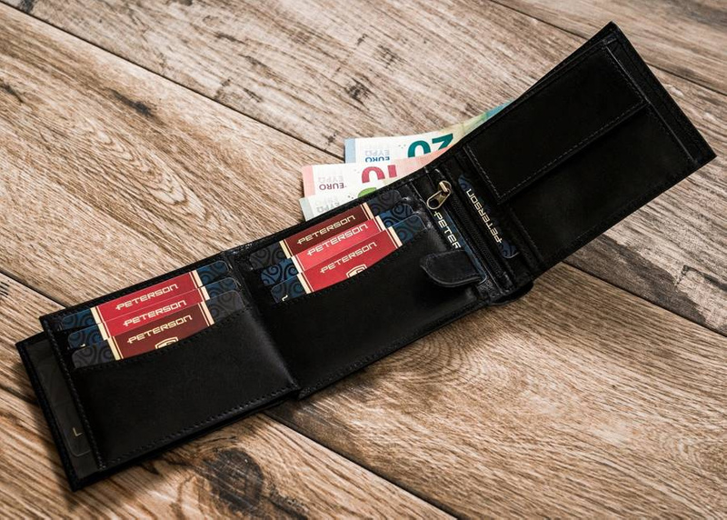 Skórzany męski portfel Peterson PTN 304G HUNTER