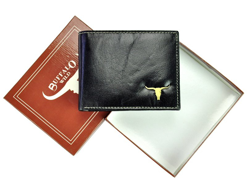 Klasyczny skórzany męski portfel Buffalo Wild