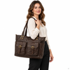 PELLE LAVATA Skórzana Torebka ShopperBag A4 Skórzana Old Look 3 Kieszenie