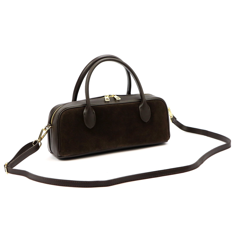 Luka mała torebka na ramię prostokątna listonoszka skóra naturalna kieszeń