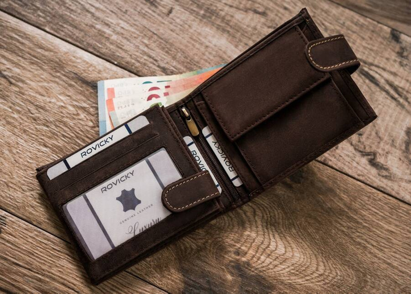 Skórzany męski portfel Wild ANIMALS N992L-CHM-DOG