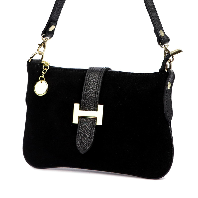 Luka Damska listonoszka torebka przez ramię ze skóry naturalnej kieszeń