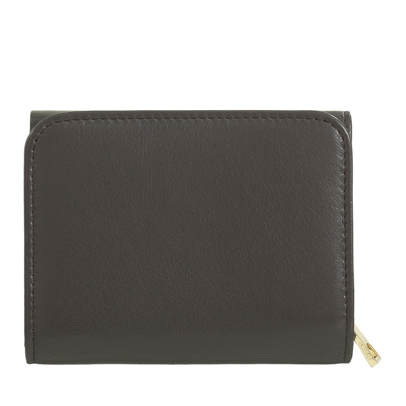 DUDU Damski portfel skóra naturalna na zatrzask minimalistyczny zgrabny