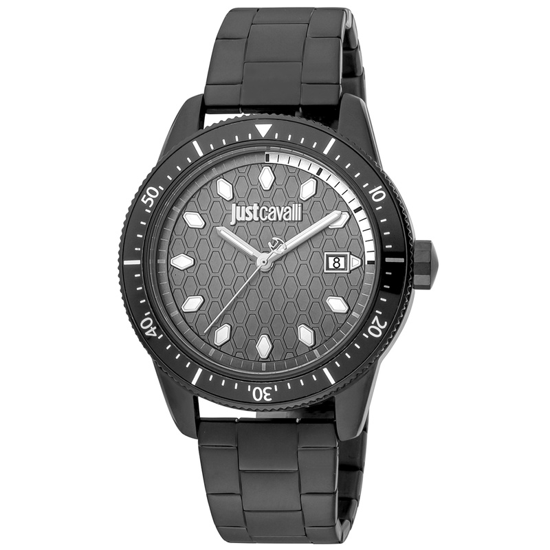 Zegarek JUST CAVALLI JC1G179M0085. Kwarcowy, Kolor szary. Mężczyzna.