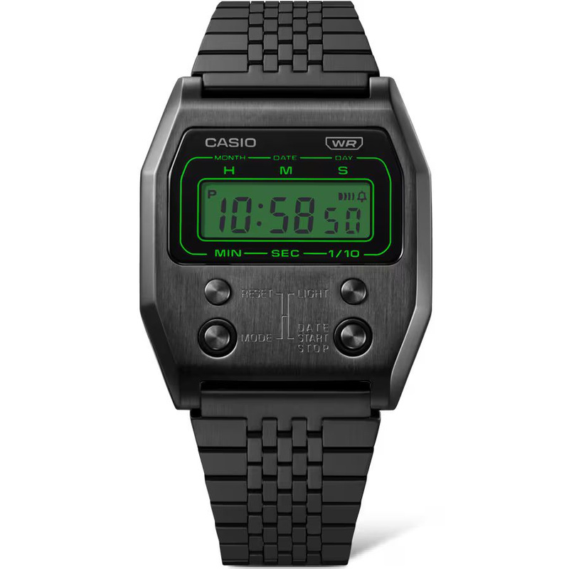 Zegarek CASIO A1100B-1EF. Kwarcowy, Kolor zielony. Kobieta.