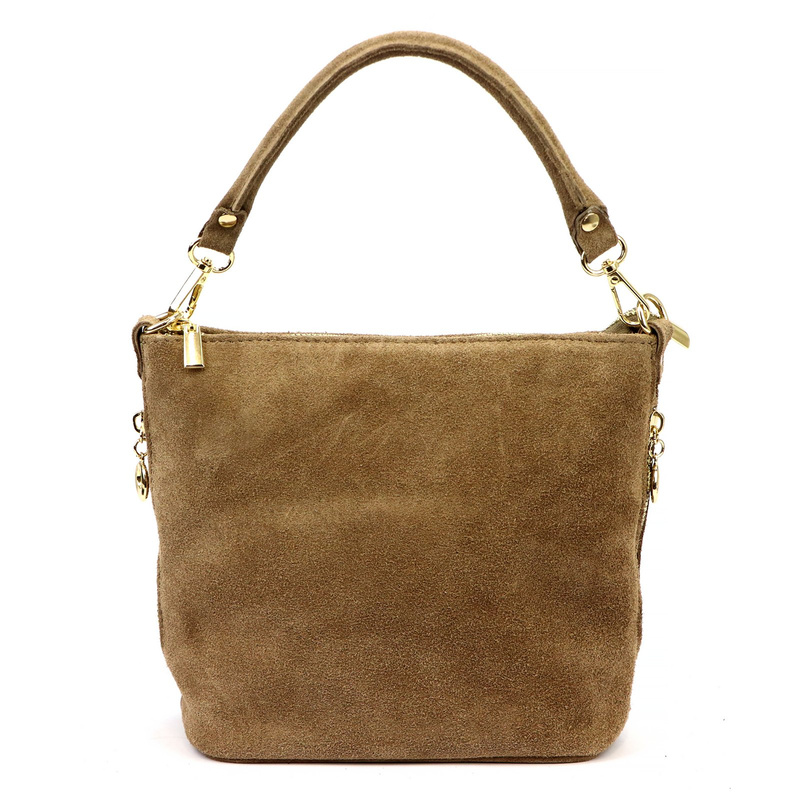 Damska miejska zgrabna listonoszka skórzana torebka na ramię zamszowa Luka