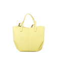 Cytrynowa torebka tote Giulia Monti GM1602 ze skóry cielęcej