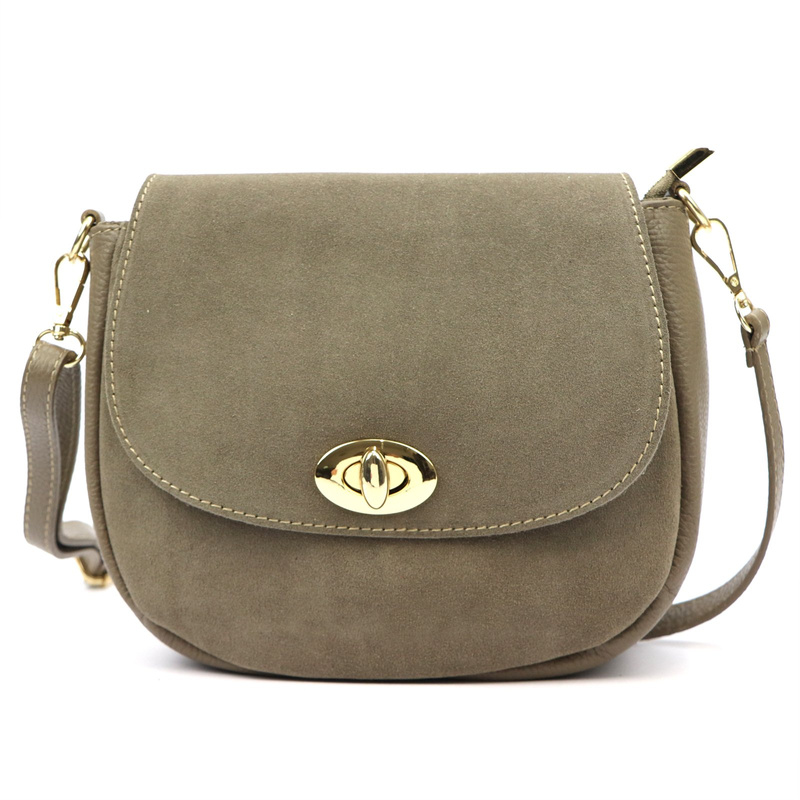 Luka damska listonoszka zamszowa skóra naturalna torebka przez ramię