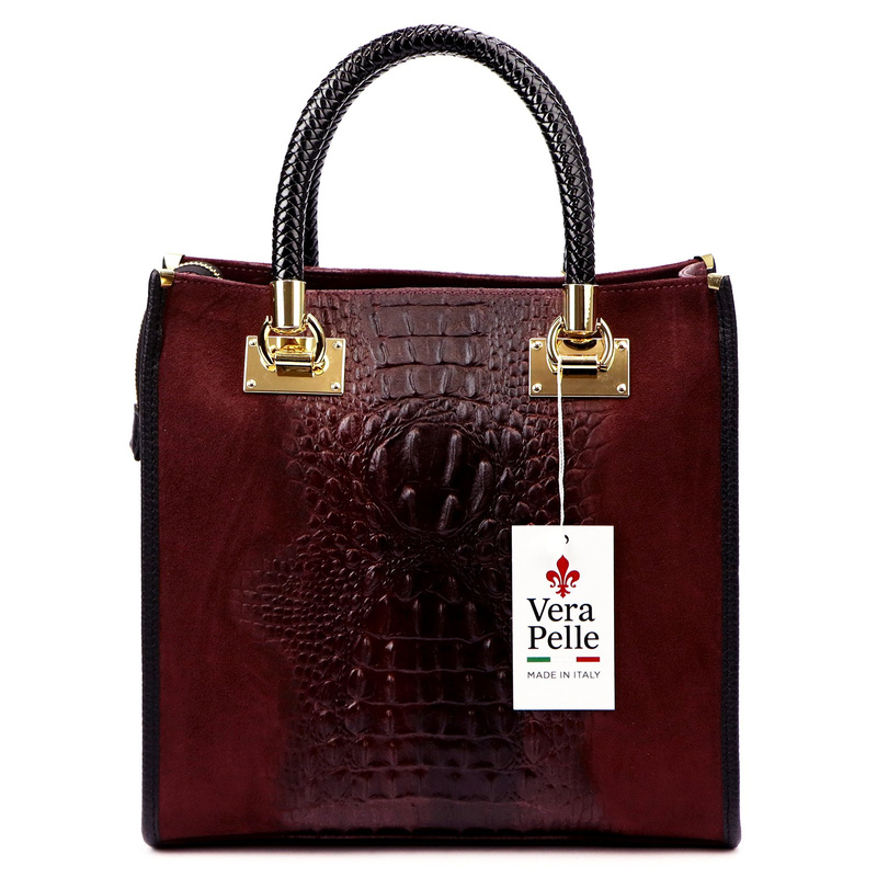 Damska torebka ze skóry naturalnej Luka 26-072 CROCO