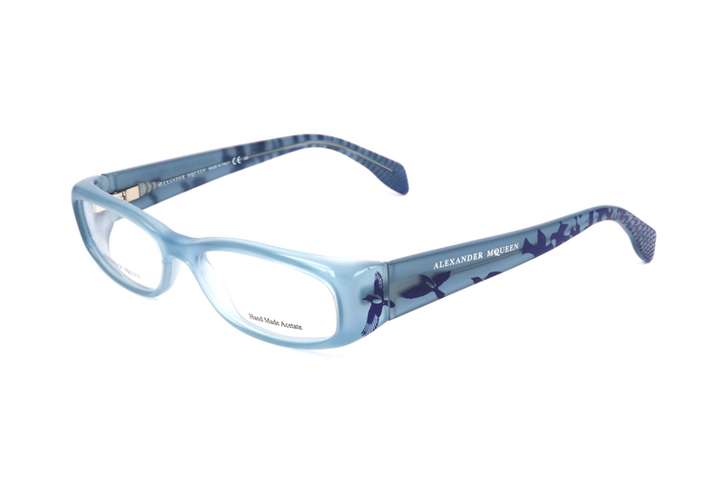 Okulary ALEXANDER MCQUEEN AMQ4150IQY. Okulary, Kolor niebieski. Kobieta.