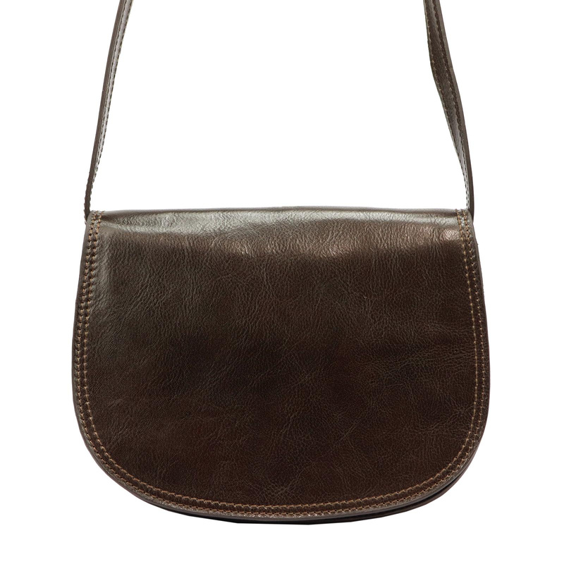 Florence Skórzana damska listonoszka przez ramię dwie komory kieszenie