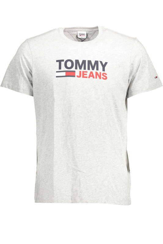 TOMMY HILFIGER MĘSKA KOSZULKA Z KRÓTKIM RĘKAWEM SZARA