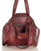 Torebka damska shopper A4 skóra naturalna - MARCO MAZZINI czerwona