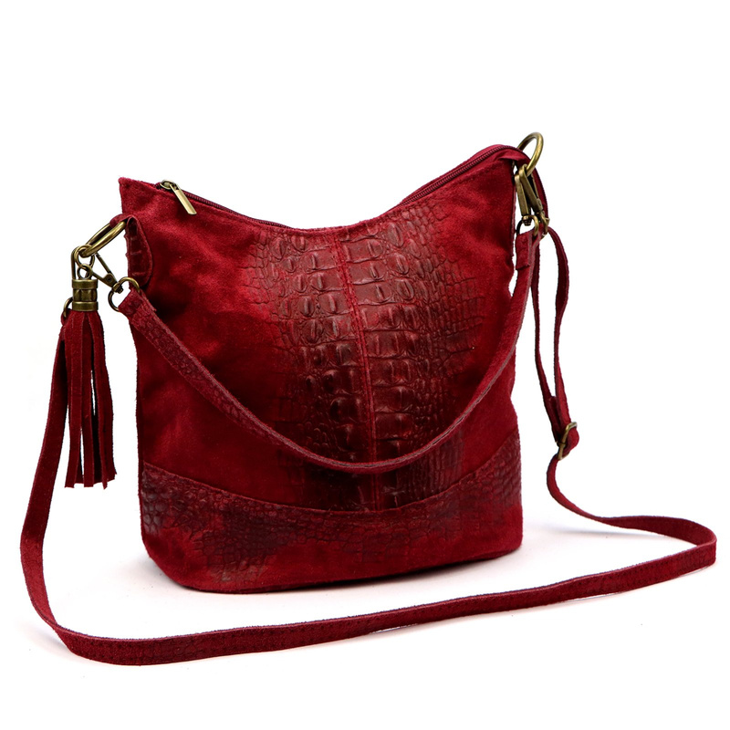Damska torebka ze skóry naturalnej Luka 26-027 CROCO