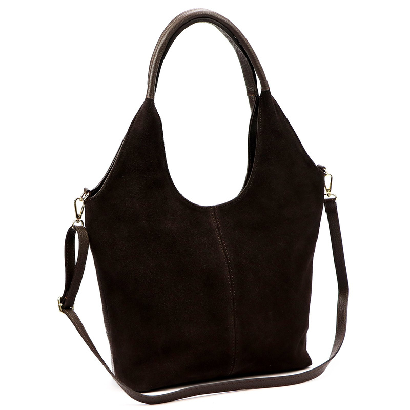 Vera Pelle damska shopperbag na ramię torebka skórzana z organizerem duża