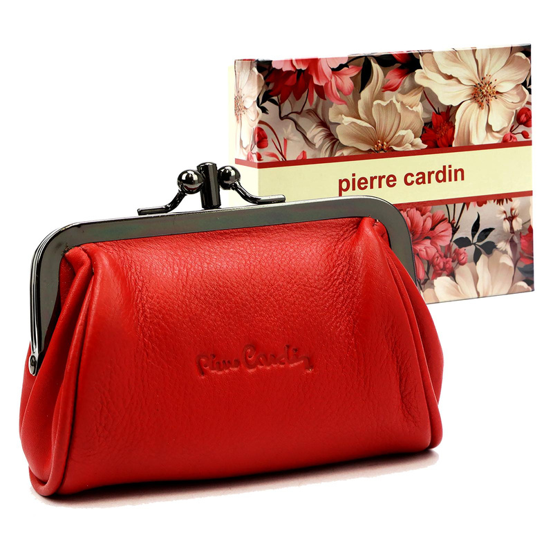 Pierre Cardin damska portmonetka skóra naturalna portfel bigiel