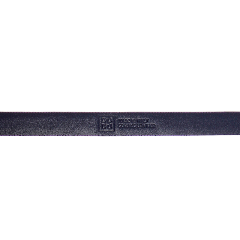 DUDU Pasek damski z prawdziwej skóry w dwóch odcieniach Made in Italy Cienki 12 mm skrócony z klamrą zatrzaskową