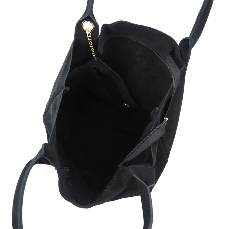 Vera Pelle zamszowa damska shopperbag skóra naturalna torebka na ramię