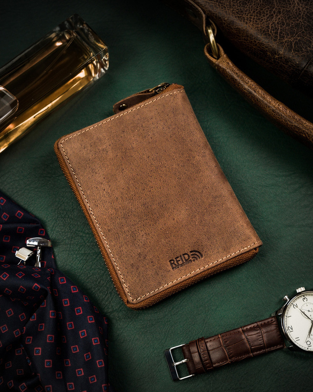 Skórzany męski portfel Peterson PTN 340PW-01 2-1-4 HUNTER