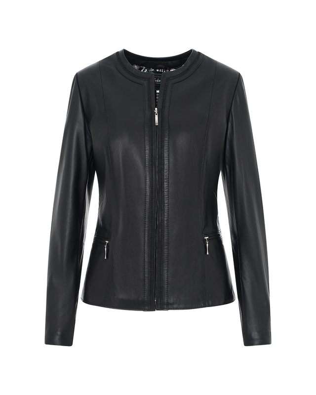 Bukowski damska kurtka skórzana casual zapinana na suwak