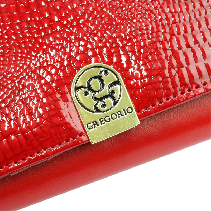 Gregorio damski portfel skóra naturalna podłużny klasyczny skóra krokodyla