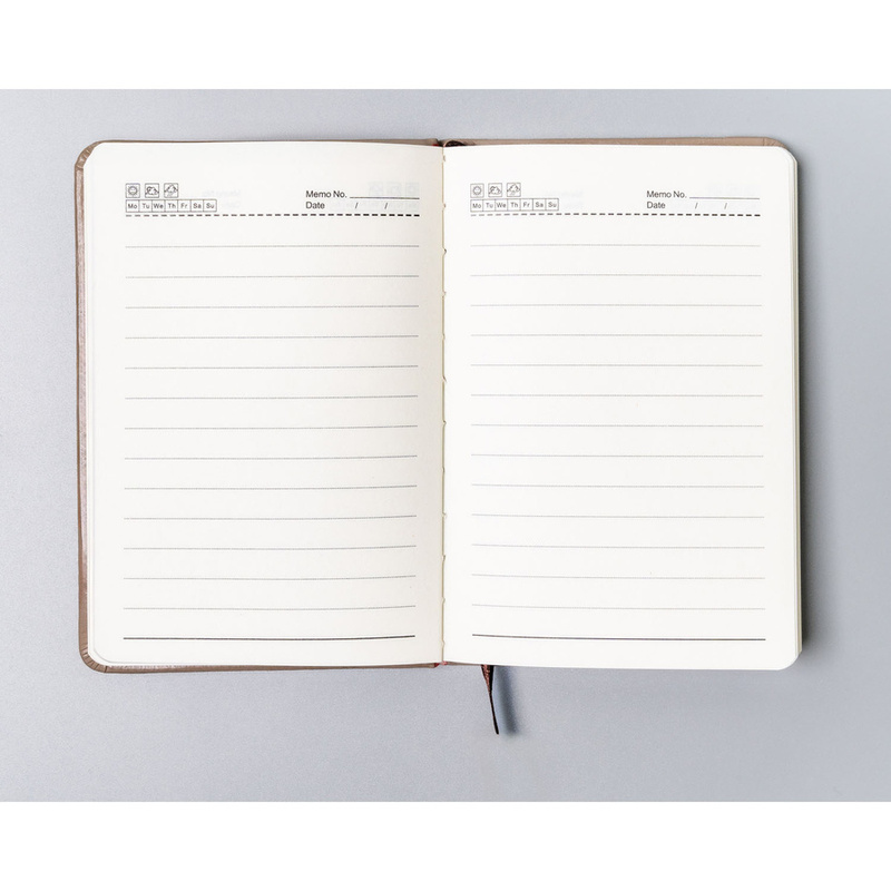 Notes w formacie A6 w kolorze khaki zadrukowany w linie - Peterson