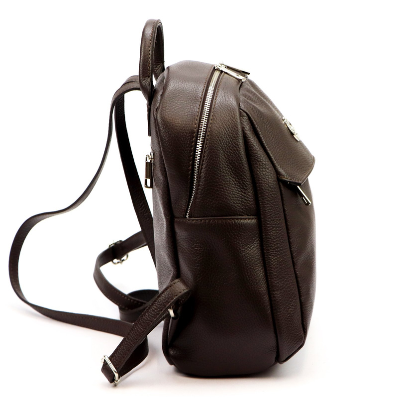 Gregorio damski miejski plecak-torebka skóra naturalna z kieszeniami