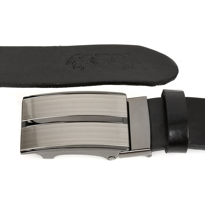 Beltimore pasek skórzany męski premium skóra W06 : Kolory - czarny, Rozmiar pasków - r.120-135 cm