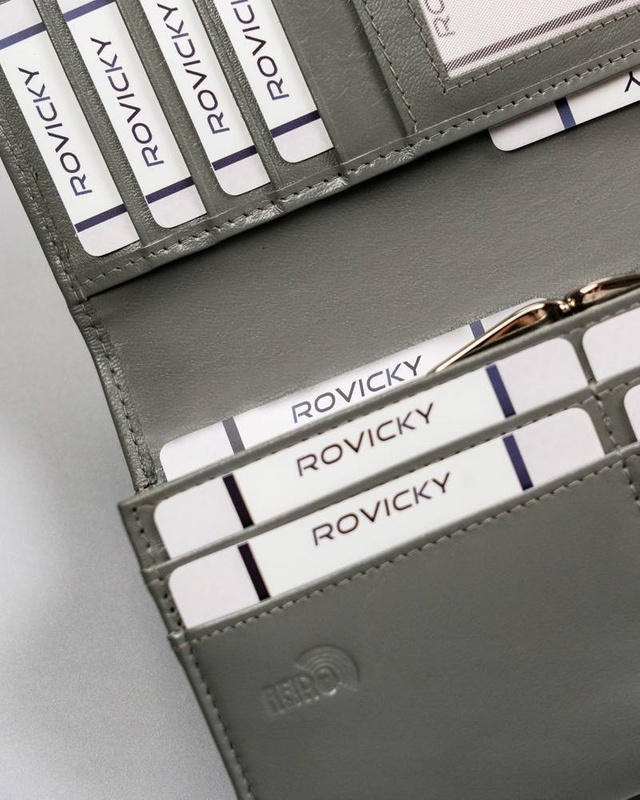 Skórzany portfel damski na zatrzask 4U Cavaldi