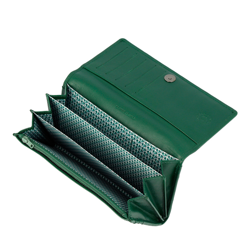 Nuvola Pelle Portfel damski z prawdziwej skóry Nappa z 11 kieszeniami na karty i zamkiem błyskawicznym