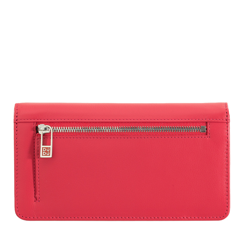 DUDU portfel damski skóra naturalna podłużna portmonetka zatrzask