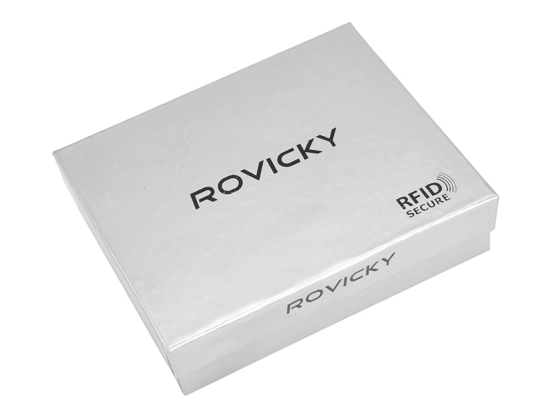 Skórzany męski portfel Rovicky N4-RVT RFID
