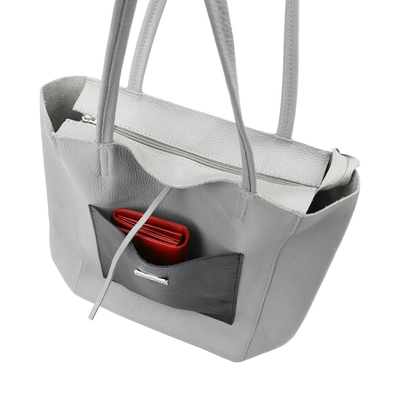 Shopperbag damska skórzana na ramię duża MiaMore