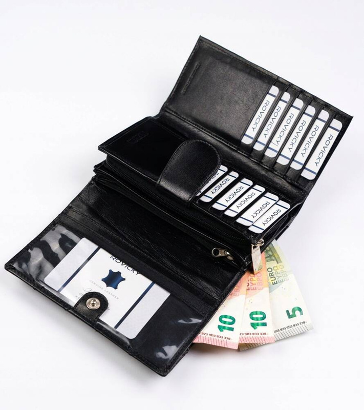 Skórzany damski portfel Rovicky R-RD-21-GCL-Q