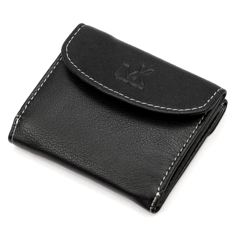 Money Kepper mały męski portfel na banknoty i monety skóra naturalna