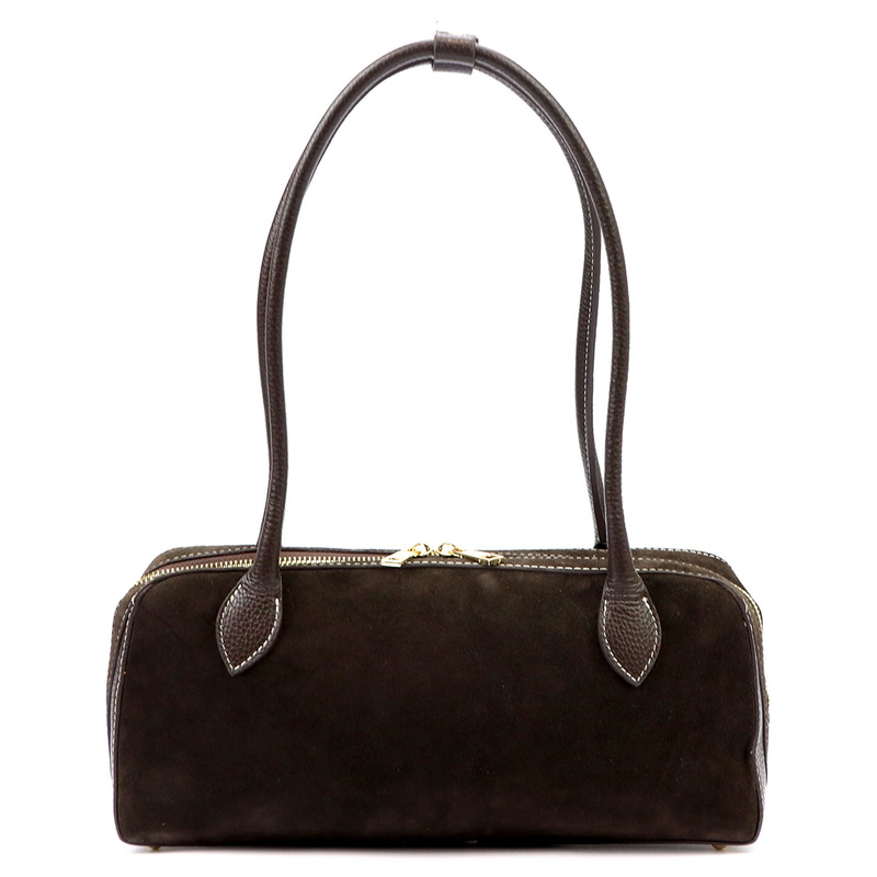 Damska mała zamszowa zgrabna torebka na ramię modna listonoszka Luka