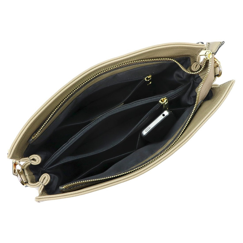 Luka damska torebka na ramię skóra naturalna listonoszka 2 komory organizer