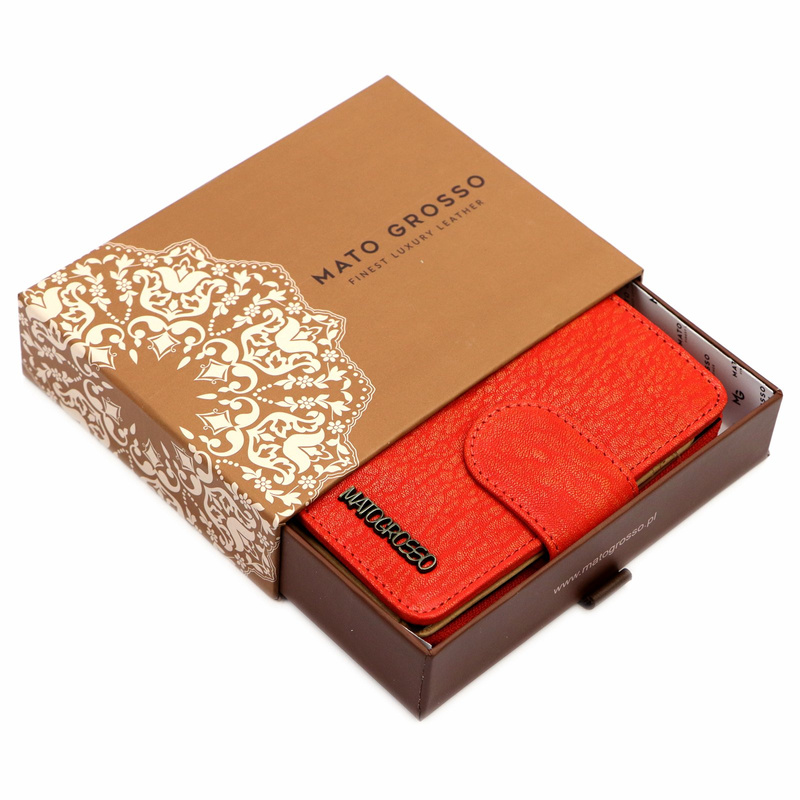 Mato Grosso pionowy duży damski portfel skóra naturalna portmonetka RFID