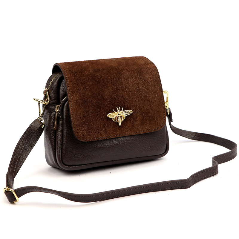 Stylowa Zamszowa zgrabna damska listonoszka torebka przez ramię od Luka